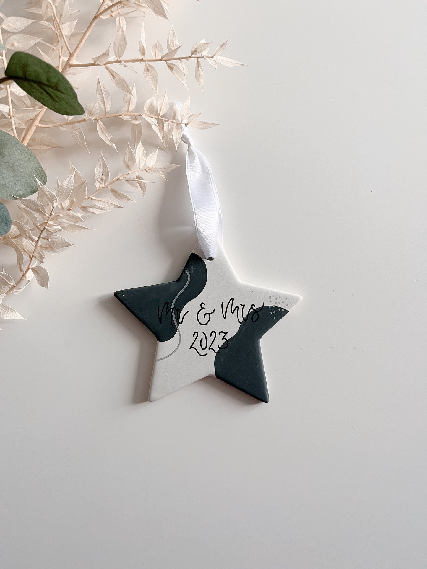 Star Personalised Ceramic Bauble