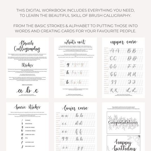 Digital Brush Calligraphy Workbook