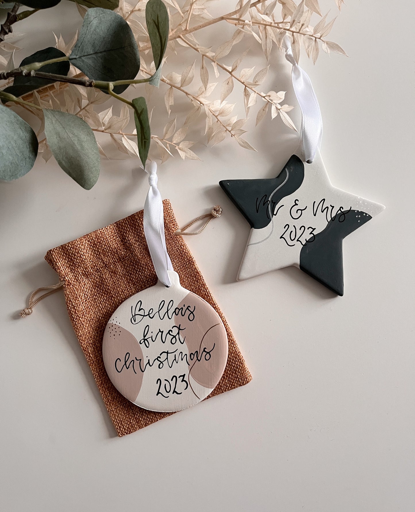 Star Personalised Ceramic Bauble