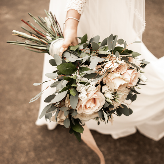 Lose pastel spring wedding bouquet from Kent wedding supplier