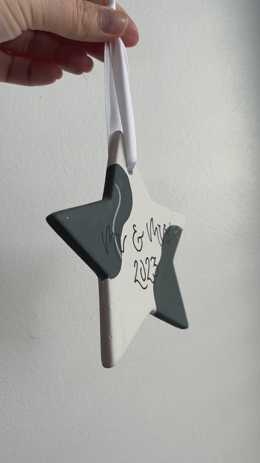 Star Personalised Ceramic Bauble
