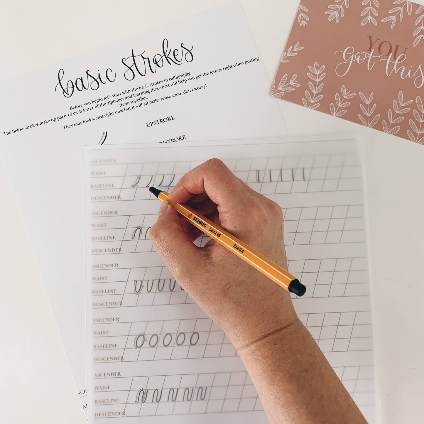 Beginners Faux Calligraphy Workbook Kit